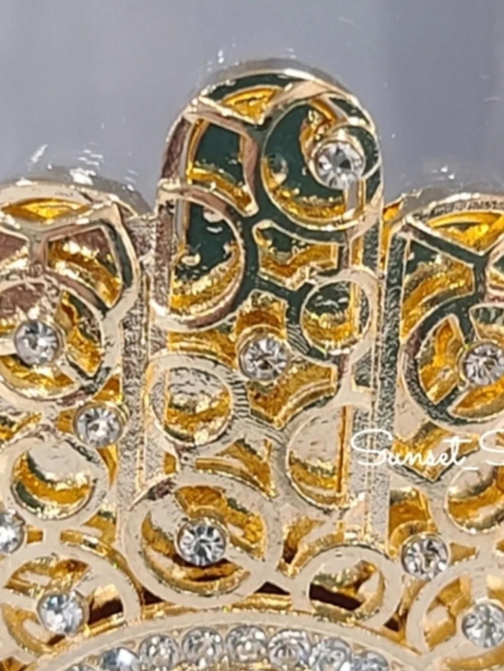 Jeweled Rhinestone Hamsa Evil Eye Mati Nazar Mal De Ojo Cocktail Wine Glass Set